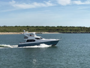 Ocean alexander complete renovation at the CAY Marine Boatyard Miami